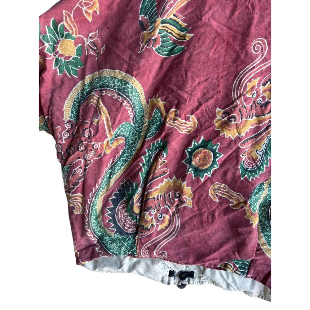 Vintage Women's Quilted Kimono Jacket Phoenix and Dragons One Size fits most - Picture 11 of 13